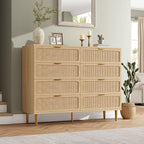 GarveeHome Rattan 8 Drawer Dressers - Image 3
