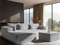 108" Oversized Cloud Sectional Couch, Comfort U Shaped Boneless Couch by VYUXWO