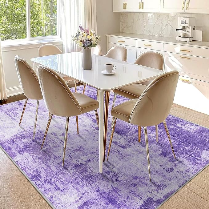 RELEANY Washable Area Rugs 5'x7' Non-Slip Modern Abstract Soft - Image 8