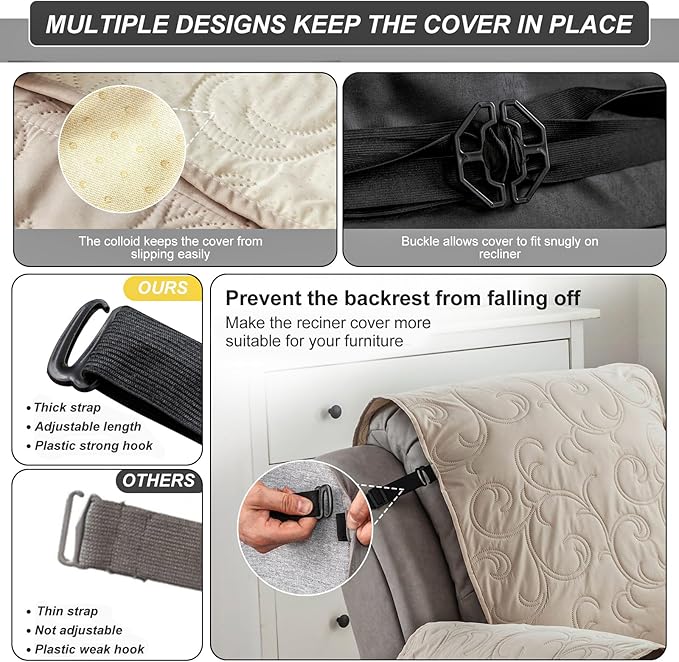 100% Waterproof Recliner Chair Cover, Recliner Chair Covers - Image 6