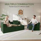 COMAX Futon Sofa Bed 3 Seater, 4 in 1 Folding Boneless Sleeper Corduroy Couch - Image 4
