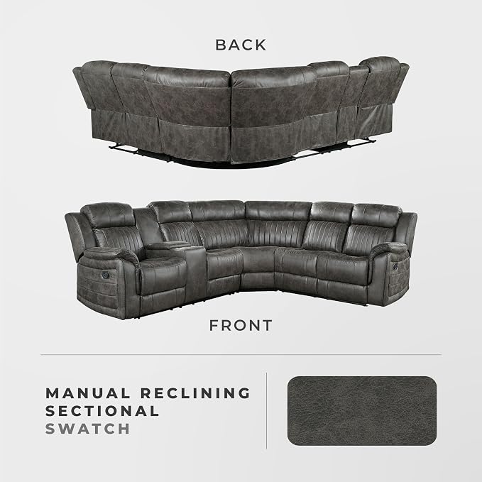 Lexicon Reclining Sectional Couches - Image 5