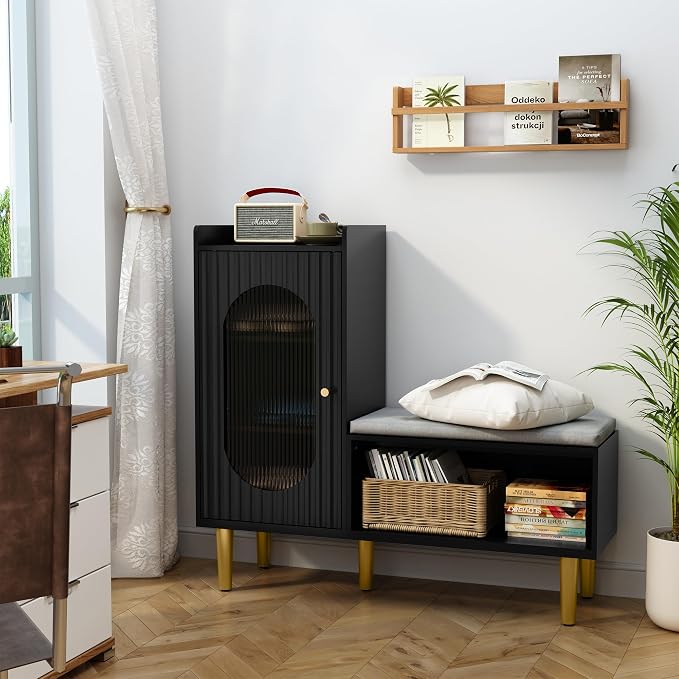 HLR Storage Bench Set of 2, L-Shaped Storage Cabinet - Image 4
