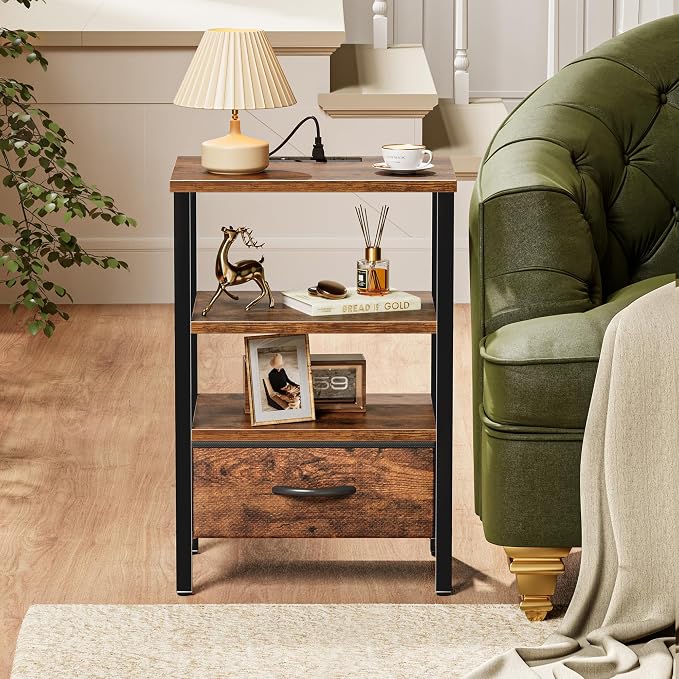 SUPERJARE Nightstand Set of 2, Bed Side Tables - Image 7