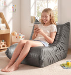 Hobestluk Small Bean Bag Chair Leather Beanbag Lazy Floor Sofa Bean Bags by YourHomeDeservesMore