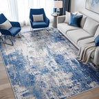 RELEANY Washable Area Rugs 4'x5' Non-Slip Modern Abstract Soft by RELEANY