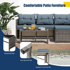 Vongrasig 3 Pieces Patio Furniture Sets, All-Weather Wicker Outdoor Sofa Couch - Image 5