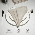BALCONY & FALCON Cloth Napkins Set of 12 Washable Linen Napkins Absorbent - Image 3