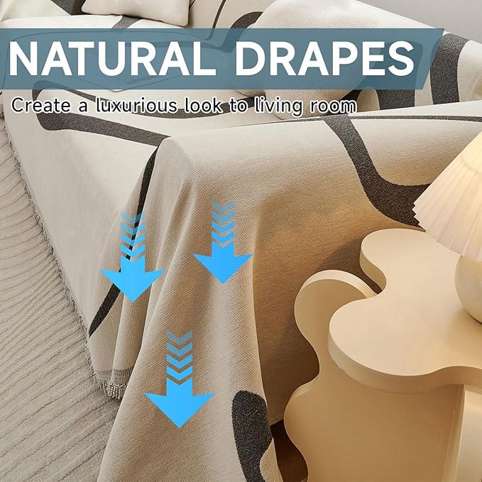 VClife Couch Cover Sofa Covers for 2 Cushion Couch, Washable Sofa Covers for Dog - Image 3