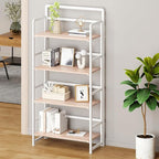 No Assembly Folding Bookshelf, 4 Tiers Collapsible Book Shelf - Image 2