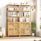 HIFIT Tall Bathroom Storage Cabinet, Corner Tall Cabinets Freestanding - Image 6