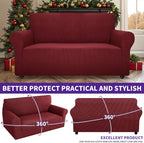 ZNSAYOTX Super Stretch Couch Cover Love Seat Sofa Covers - Image 2