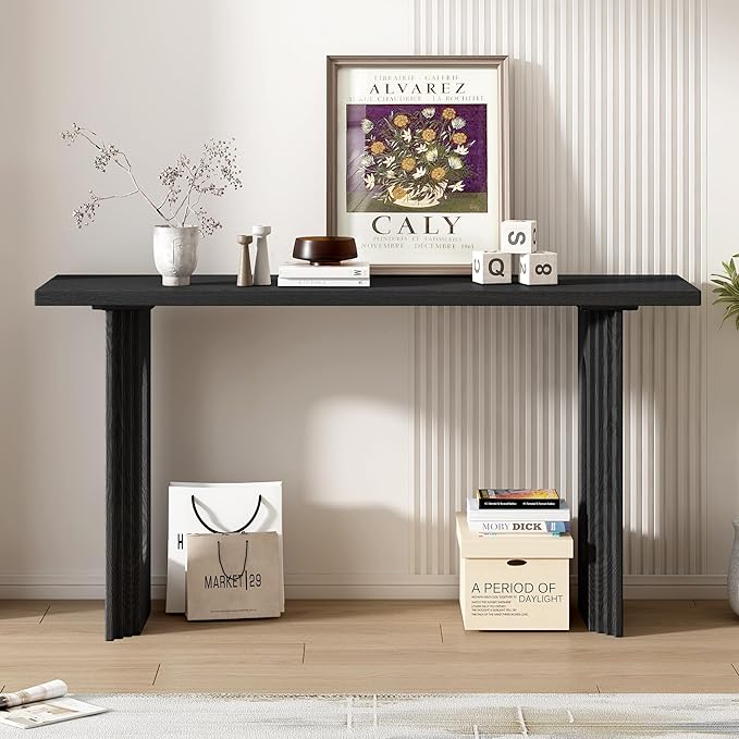 59.2'' Modern Console Table Sofa Table Entryway Table by LynHomeFurnitureMall