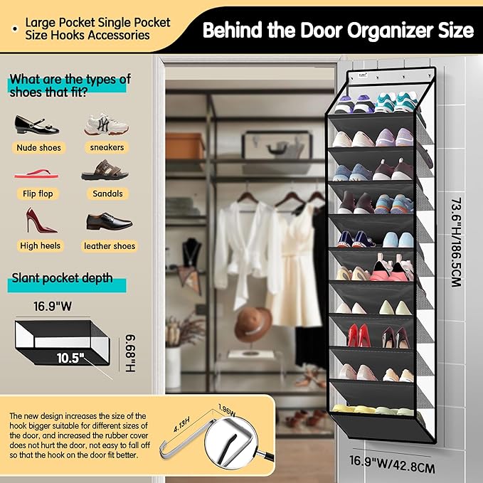 Kotkn 10 Tier Hanging Shoe Rack - Image 2