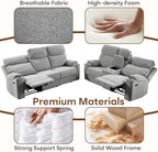 HAOMARKETS Power Reclining Loveseat Sofa Set of 2 - Image 7