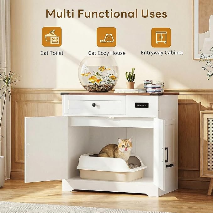 LIKIMIO 31.5" Smart Cat Litter Box Enclosure - Image 6