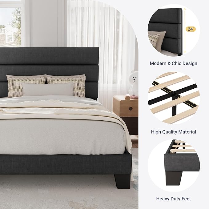 Allewie Twin Size Platform Bed Frame - Image 6