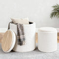 CAROLMADE Set of 2 Round Ottoman by CAROLMADE