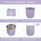 XUANGUO Cotton Rope Laundry Basket Hamper - Image 7