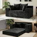 Boneless Loveseat Sleeper Sofa Bed, 3-in-1 Convertible Sofa Bed and Floor Futon by Winzoo
