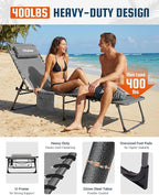 KingCamp Lounge Chair Outdoor, 400LBS Tanning Chairs - Image 4