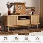 MAISONARIA 63" Tambour TV Stand, Fluted TV Stand - Image 6