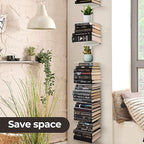 Floating Book Shelves for Wall, 8 Tier Invisible Floating Bookshelf, Vertical - Image 4