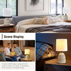 EJIAXIN Table Lamps Set of 2-13.5" Small Boho Lamp - Image 3