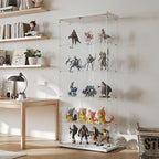 Display Cabinet with Glass Door and Lock, 5-Shelf Curio Cabinets with 5mm - Image 3