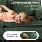 ELUCHANG 153" U Shaped Modular Sectional Cloud Couch - Image 3