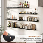 Fun Memories Picture Ledge Shelves Set of 2, 55 Inch Rustic Wall Mounted - Image 5