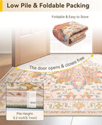 RELEANY Area Rugs 2'x6' Runner Rug Non Slip Washable - Image 6