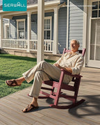 SERWALL Oversized Outdoor Rocking Chair Set of 4, HDPE Rocker - Image 2
