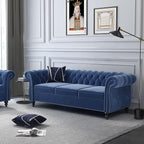 QHITTY 2 Piece Living Room Sofa Set, Sectional Chesterfield Sofa Chair - Image 7