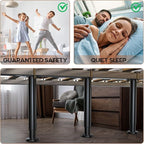 4-Piece Adjustable Height Bed Support Legs, Extra Sturdy Steel - Image 4