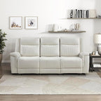 Lexicon Manual Double Reclining Sofa, Polished Microfiber Upholstered 3 Seater - Image 7