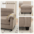 HAOMARKETS Corduroy Sofa Set, Upholstered Armchair and 3-Seater Sofa Sofa Set - Image 5