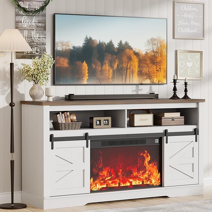 JUMMICO Fireplace TV Stand for 65+ Inch TV - Image 2