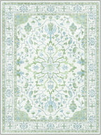 RELEANY Area Rugs 10'x12' Washable Non-Slip, Floral Vintage Distress Print - Image 8
