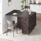 Jocoevol Space Saving Folding Dining Table, Farmhouse Foldable Dining Table - Image 4