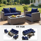 MIULEE Navy Outdoor Seat Cushion 24x24 Inch Waterproof & 3 Year Fade Resistant - Image 5