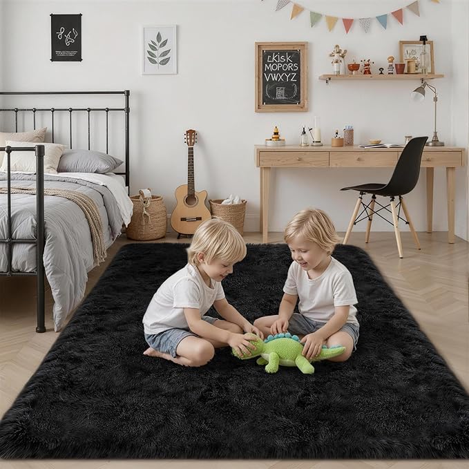 Fluffy Area Rugs 9x12 Living Room Bedroom: Ultra Soft Shag Rug Upgrade Non-Slip - Image 7
