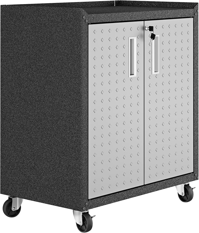 Manhattan Comfort Fortress Rolling 2 Door Garage Storage Cabinet - Image 7