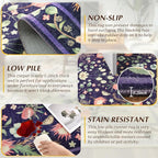 Area Rugs for Living Room, Washable 5x7 Purple Blue Vintage Rug for Bedroom - Image 3