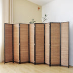 8 Panel Bamboo Room Divider Screen, 5.6 FT Tall Bamboo Divider Folding Panel - Image 4