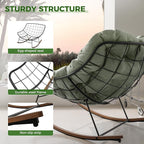 Grand patio Outdoor Rocking Chair, E-Coated Modern Cozy Lounge Rocker Chair - Image 6