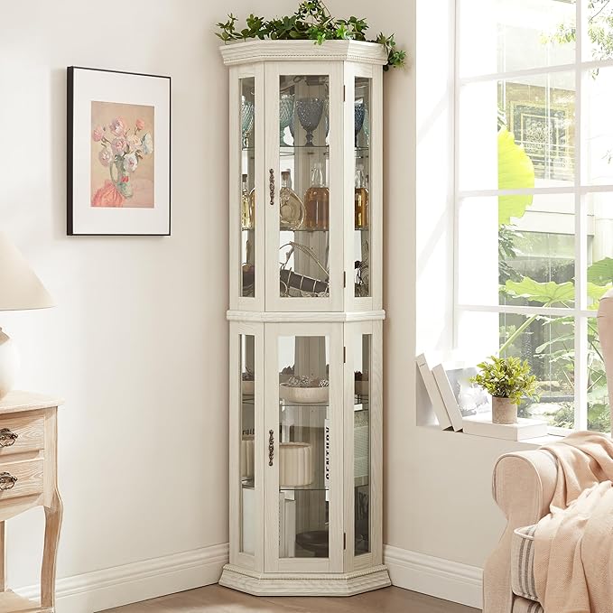 Glass Corner Display Cabinet - Image 9