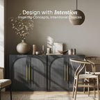 BELLEZE Set of 2 Modular Sideboard - Image 3