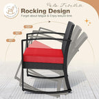 Greesum 3 Piece Patio Furniture Set, All-Weather Imitation Rattan Conversation - Image 2