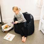 Big Joe Milano Kid's Smartmax Black Beanbag Chair - Image 5